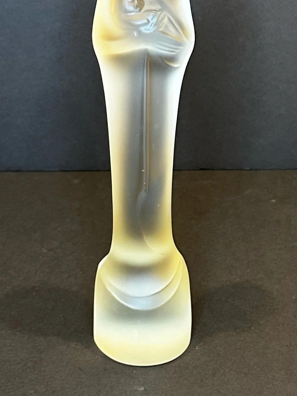 🌟HP🌟VTG Stef Uiterwaal Leerdam Art Deco Madonna & Child Frosted Glass Sculpture